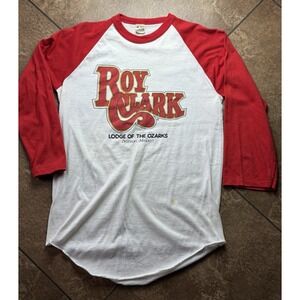 Vintage 70's/80's Roy Clark Raglan T-shirt Screen Stars Country Music SS Sz. Med